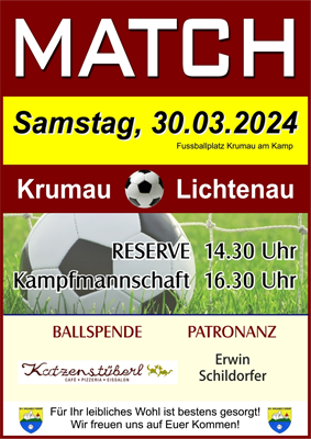 Plakat Fußballmatch